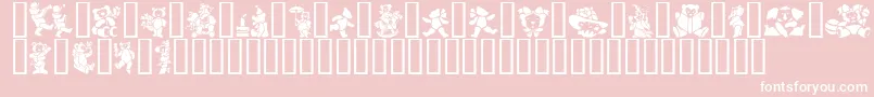 GeSilhouetteTeddy Font – White Fonts on Pink Background