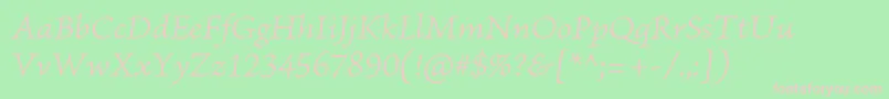 BriosoproLightitcapt Font – Pink Fonts on Green Background