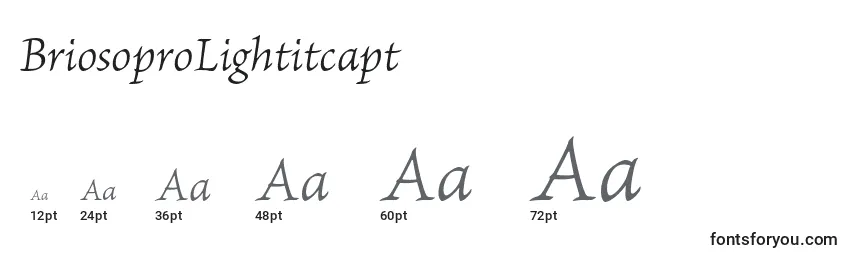 Размеры шрифта BriosoproLightitcapt