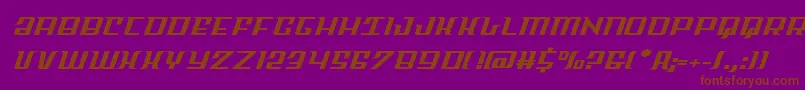 Fonte Skycabexpand – fontes marrons em um fundo roxo