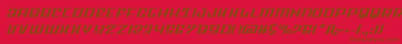 Skycabexpand-fontti – ruskeat fontit punaisella taustalla
