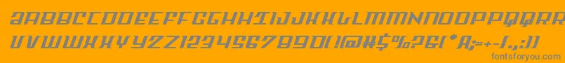 Skycabexpand-Schriftart – Graue Schriften auf orangefarbenem Hintergrund