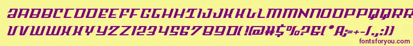 Skycabexpand Font – Purple Fonts on Yellow Background