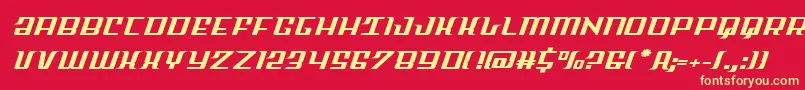 Skycabexpand Font – Yellow Fonts on Red Background