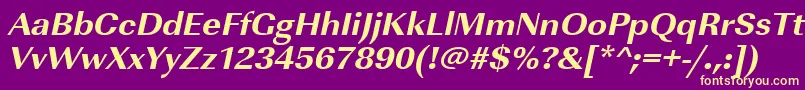 More about UrwimperialtextbolwidOblique Font UrwimperialtextbolwidOblique Font – Yellow Fonts on Purple Background
