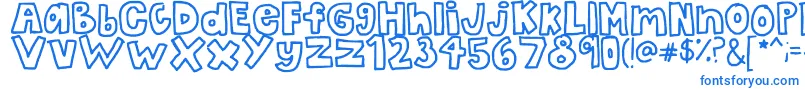 TheBubbleLetters Font – Blue Fonts on White Background