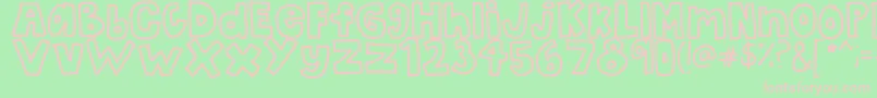 TheBubbleLetters Font – Pink Fonts on Green Background