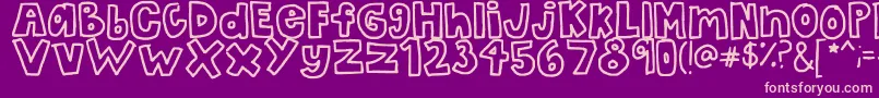 Шрифт TheBubbleLetters – розовые шрифты на фиолетовом фоне
