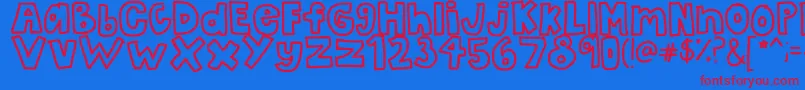 フォントTheBubbleLetters – 赤い文字の青い背景