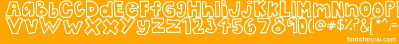 TheBubbleLetters Font – White Fonts on Orange Background