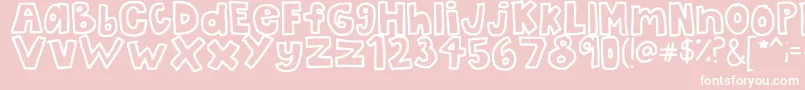 TheBubbleLetters Font – White Fonts on Pink Background