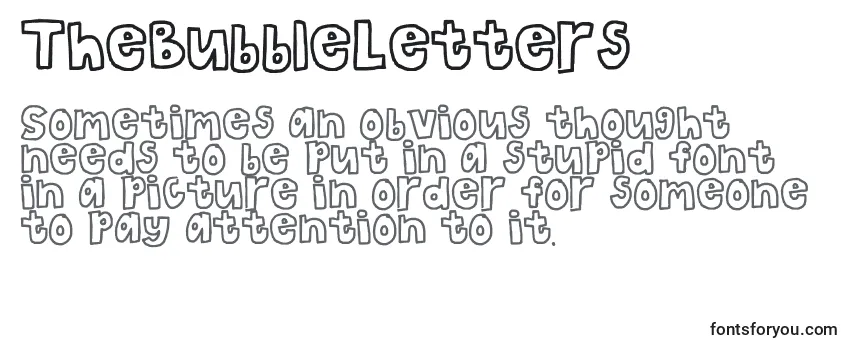 TheBubbleLetters-fontti
