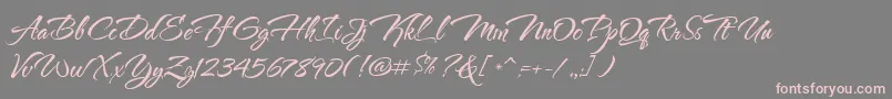 ThenautigalRob Font – Pink Fonts on Gray Background