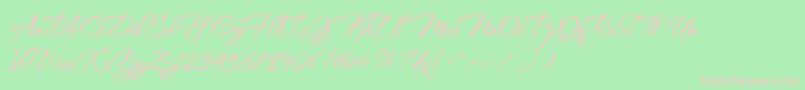 ThenautigalRob Font – Pink Fonts on Green Background