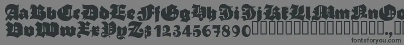 フォントAsgardianwarsBlack – 黒い文字の灰色の背景