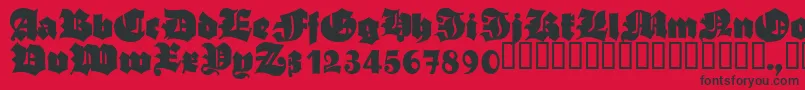 AsgardianwarsBlack-Schriftart – Schwarze Schriften auf rotem Hintergrund