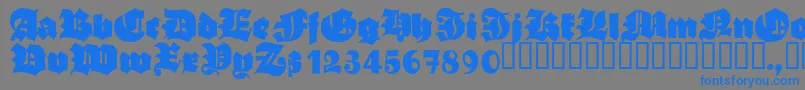 AsgardianwarsBlack Font – Blue Fonts on Gray Background