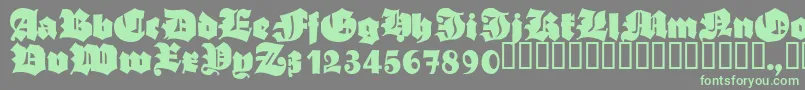 AsgardianwarsBlack Font – Green Fonts on Gray Background