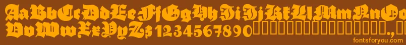 AsgardianwarsBlack Font – Orange Fonts on Brown Background