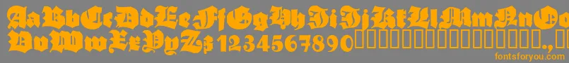AsgardianwarsBlack Font – Orange Fonts on Gray Background