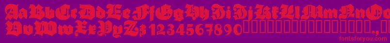 fuente AsgardianwarsBlack – Fuentes Rojas Sobre Fondo Morado