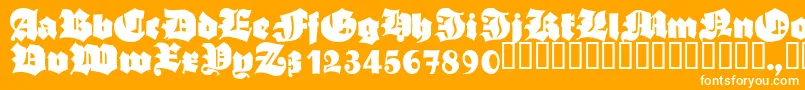 AsgardianwarsBlack Font – White Fonts on Orange Background