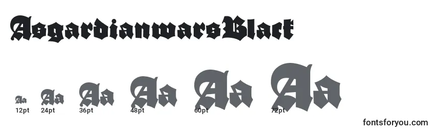 AsgardianwarsBlack Font Sizes