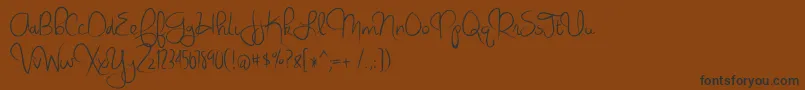fuente ViriginiaSky – Fuentes Negras Sobre Fondo Marrón