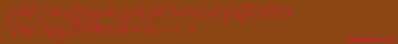 ViriginiaSky Font – Red Fonts on Brown Background
