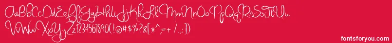 ViriginiaSky Font – White Fonts on Red Background
