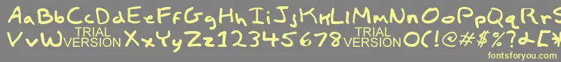 ChildsPlayTrialVersion Font – Yellow Fonts on Gray Background