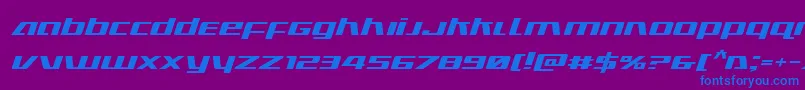 Ultramarinesexpandital Font – Blue Fonts on Purple Background