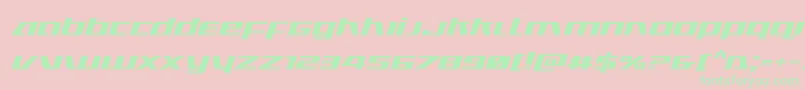 Ultramarinesexpandital Font – Green Fonts on Pink Background