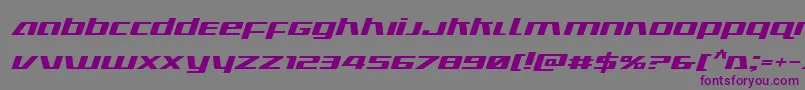 Ultramarinesexpandital Font – Purple Fonts on Gray Background