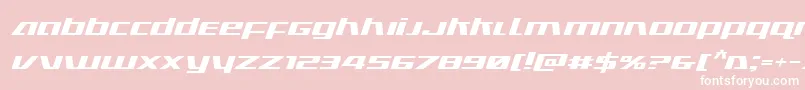 Ultramarinesexpandital Font – White Fonts on Pink Background