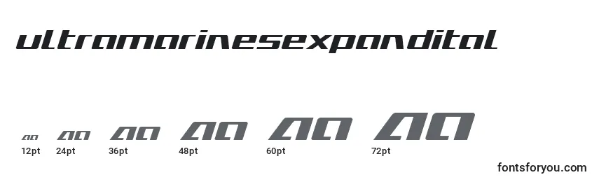Ultramarinesexpandital Font Sizes