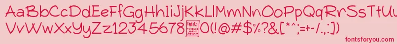 fuente TypoComicaLightDemo – Fuentes Rojas Sobre Fondo Rosa