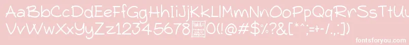 TypoComicaLightDemo Font – White Fonts on Pink Background