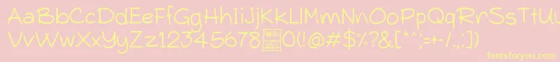 fuente TypoComicaLightDemo – Fuentes Amarillas Sobre Fondo Rosa