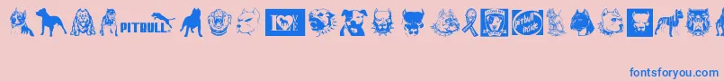 BewareOfPitbull Font – Blue Fonts on Pink Background