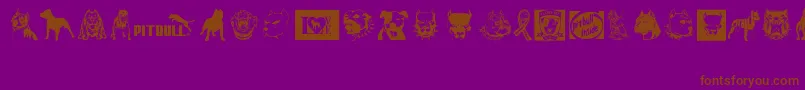 BewareOfPitbull Font – Brown Fonts on Purple Background