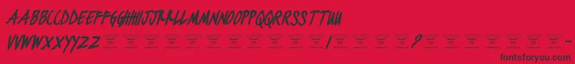 BlackjacketboysBolditalic Font – Black Fonts on Red Background