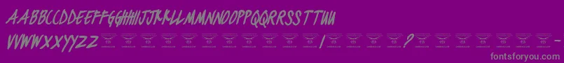 BlackjacketboysBolditalic Font – Gray Fonts on Purple Background