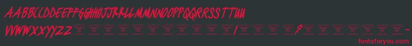 BlackjacketboysBolditalic Font – Red Fonts on Black Background