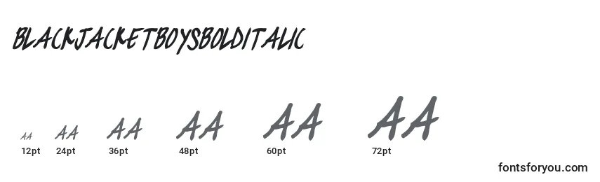 BlackjacketboysBolditalic Font Sizes