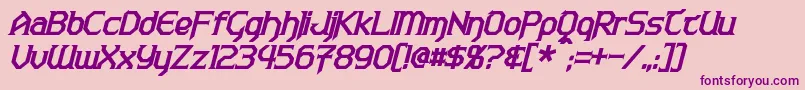 WarlordsBoldItalic Font – Purple Fonts on Pink Background