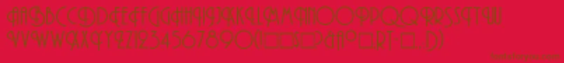 Andes Font – Brown Fonts on Red Background