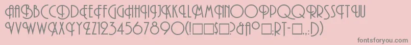 Andes Font – Gray Fonts on Pink Background