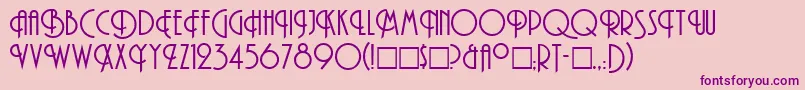 Andes Font – Purple Fonts on Pink Background