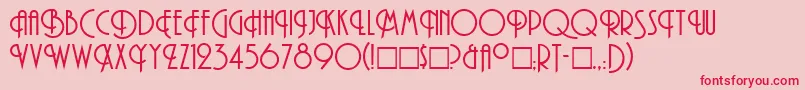 Andes-Schriftart – Rote Schriften auf rosa Hintergrund